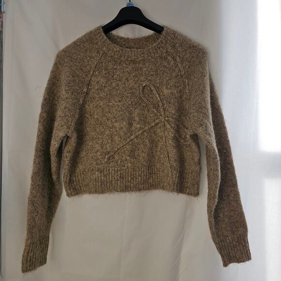 American Eagle Women's Cozy Bow Sweater Size Large - Picture 2 of 9